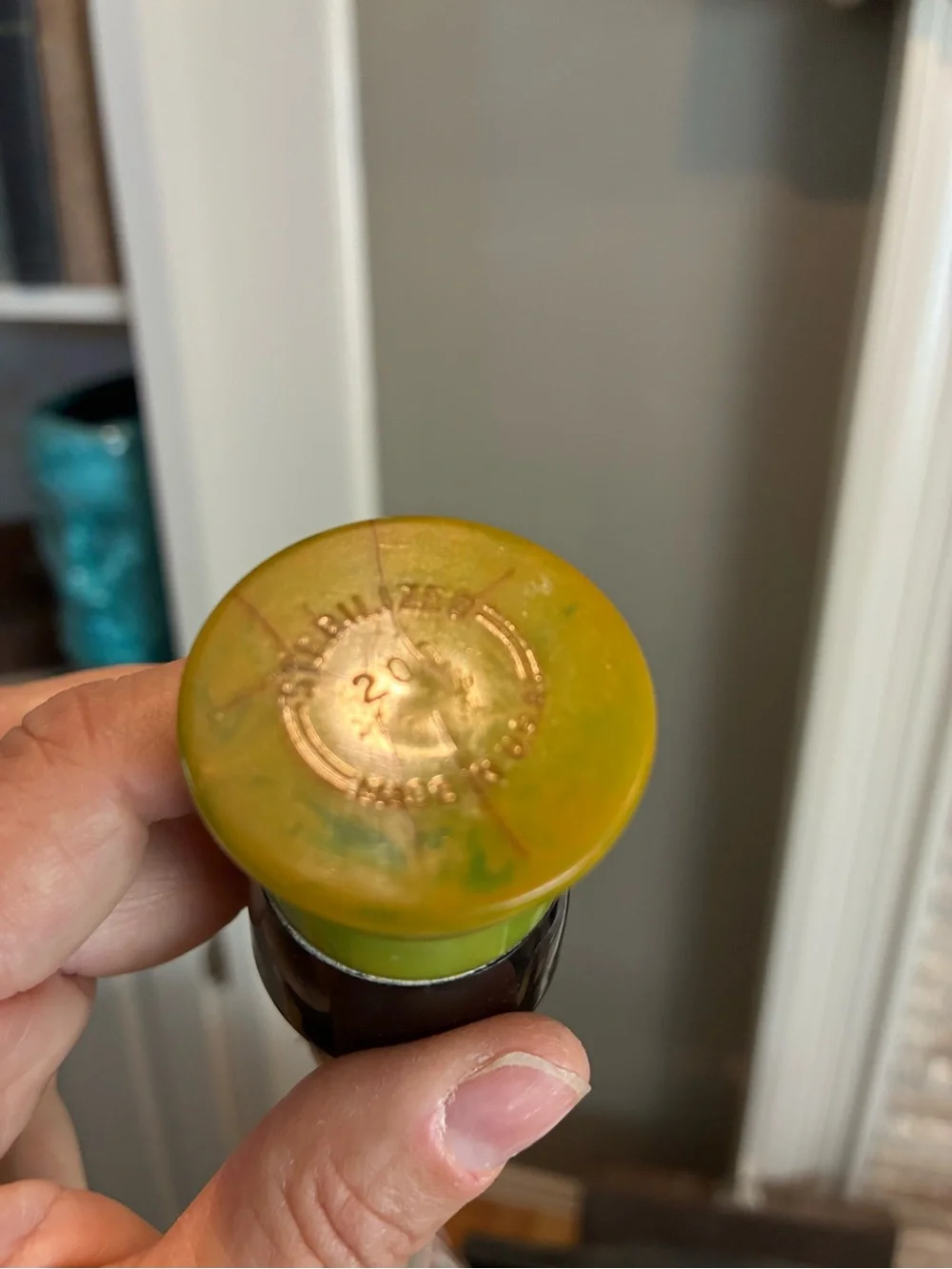 Shaving Brush Bakelite Catalan Yellow-Green W/ Boar or Badger Bristles VTG